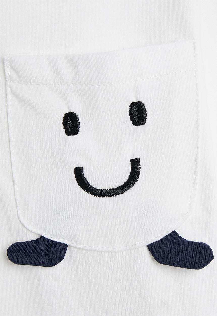 Pop Candy - Novelty pocket polo shirt - off white