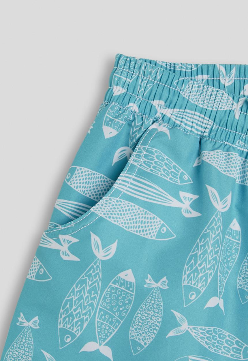 Pop Candy - Fish aop boardshorts - blue