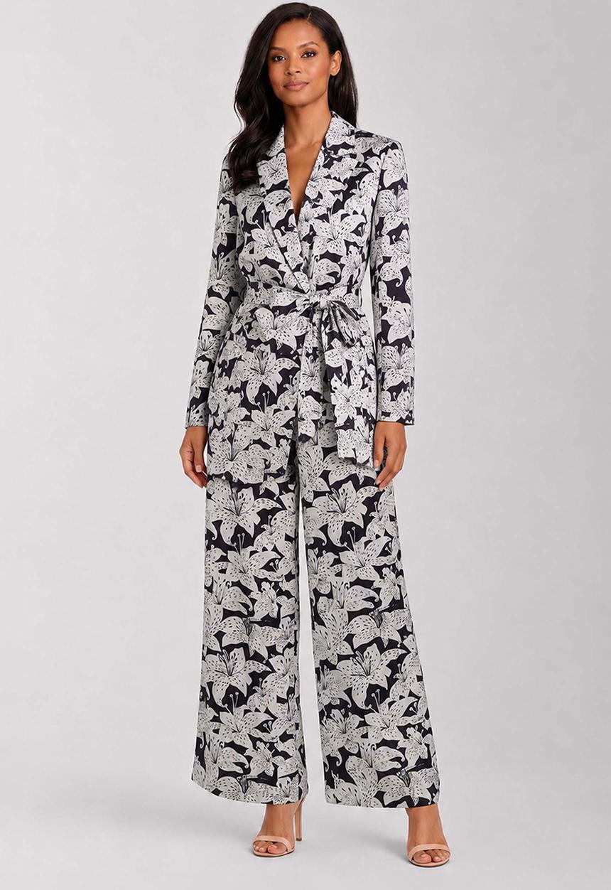 Pringle of Scotland - Pringle Lia Tie Belt Blazer - Multi