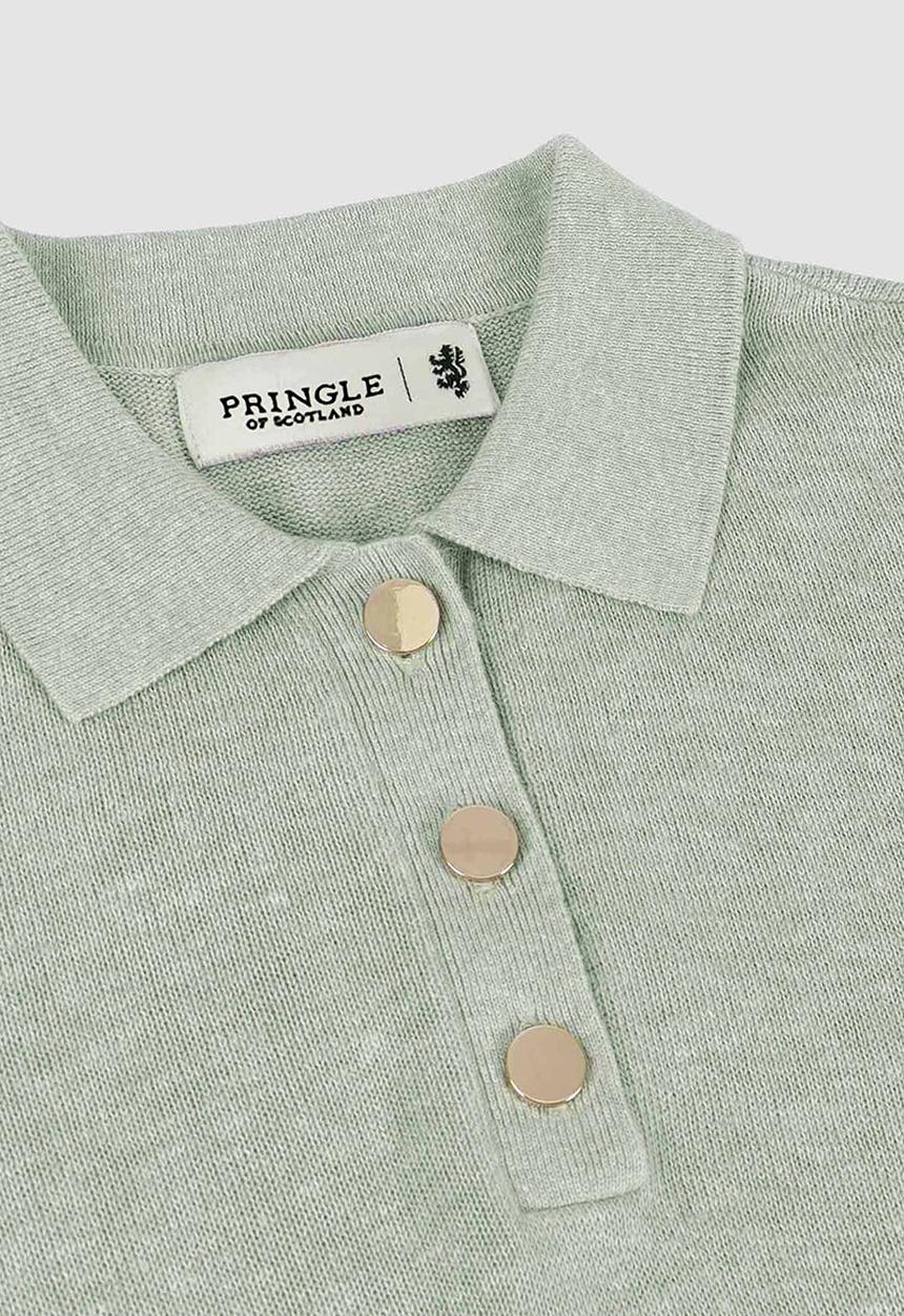 Pringle of Scotland - Pringle Lia Linen Blend Knit Top - Sage
