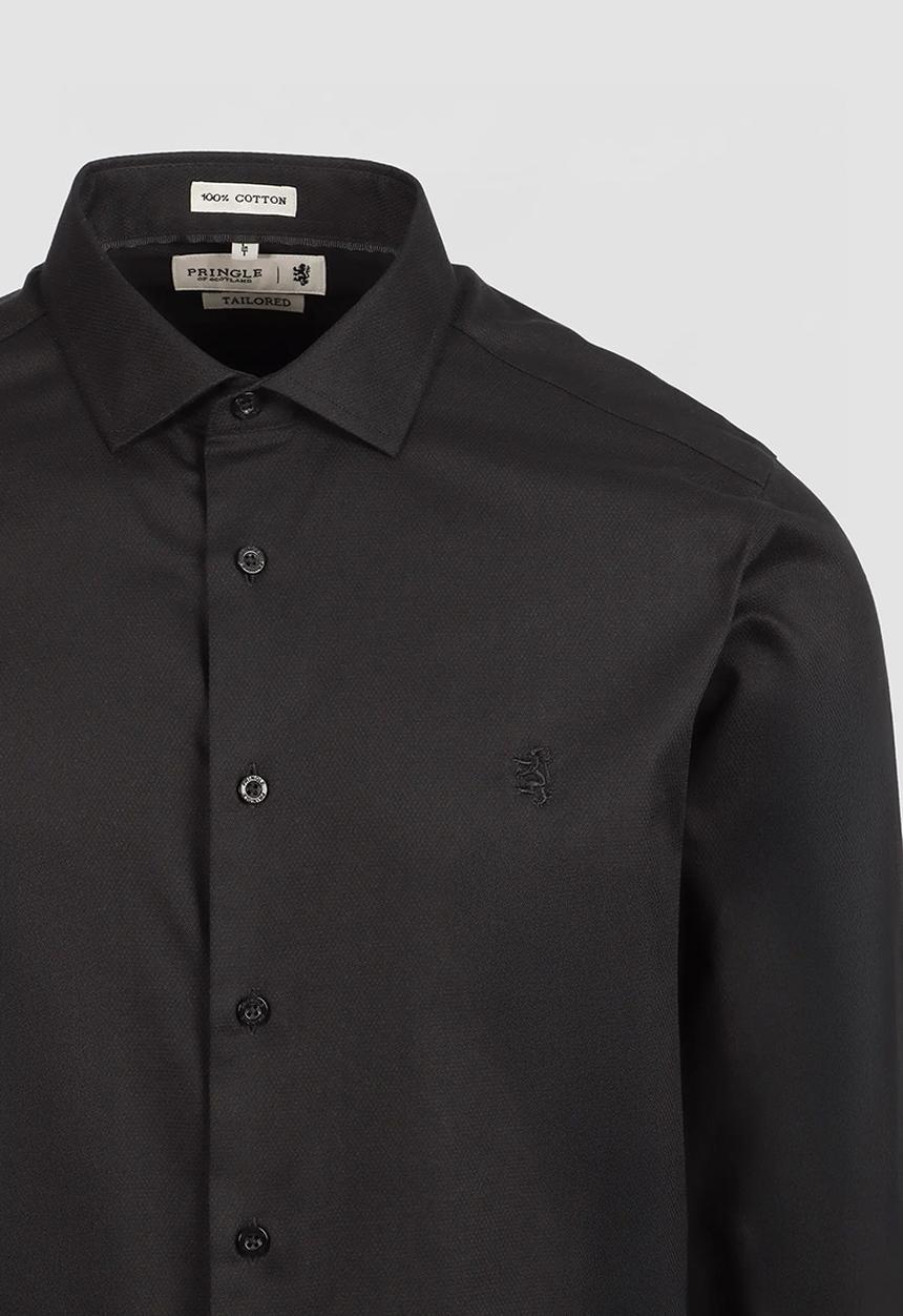 Pringle of Scotland - Pringle Tim Long Sleeve Tailored Shirt - Black