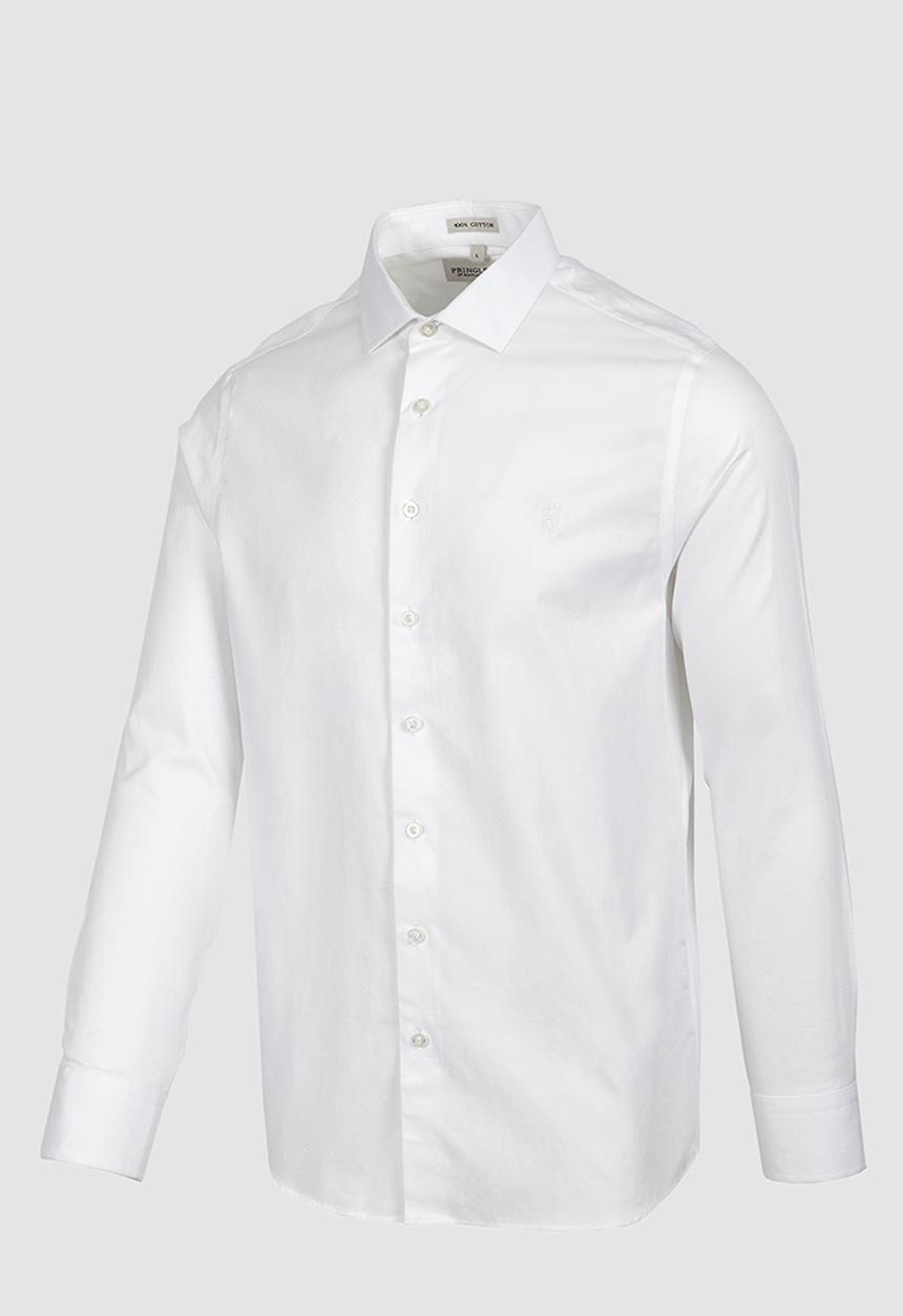 Pringle of Scotland - Pringle Tim Long Sleeve Tailored Shirt - White