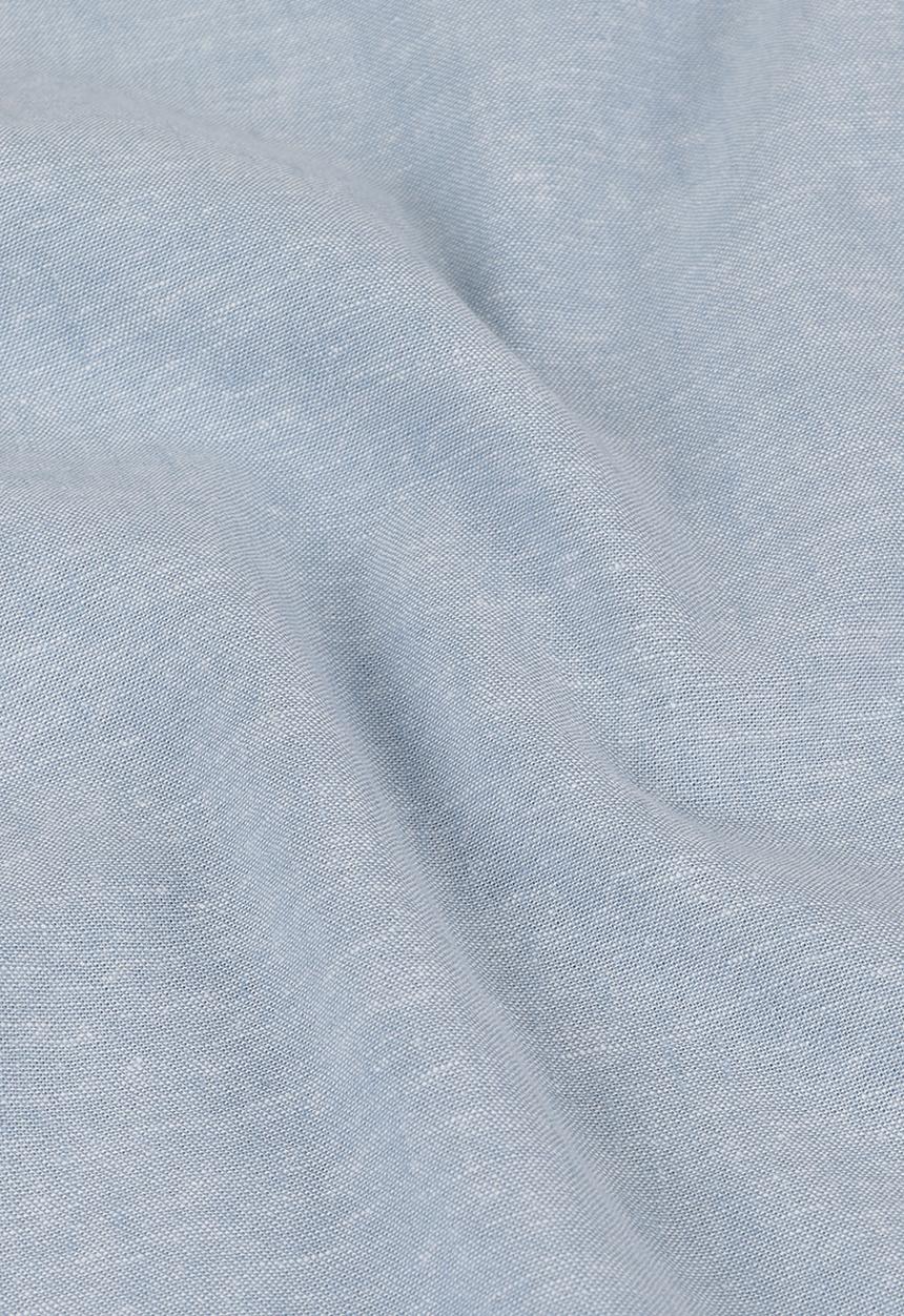 Pringle of Scotland - Pringle Barry Short Sleeve Linen Shirt - Mid Blue