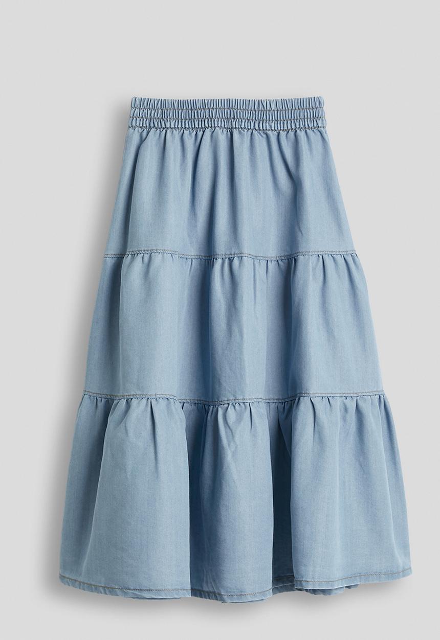 Pop Candy - Maxi gypsy skirt - light blue