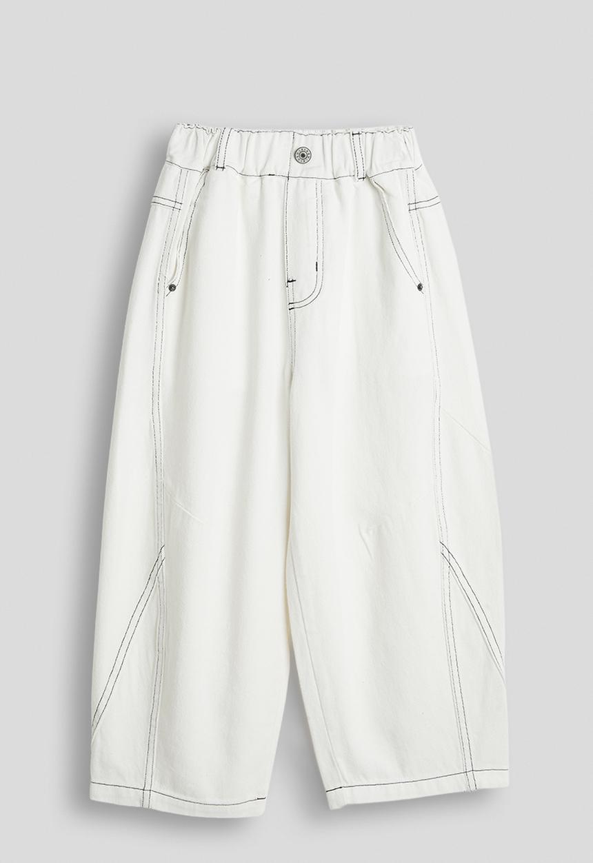 Pop Candy - Barrel leg jeans - white