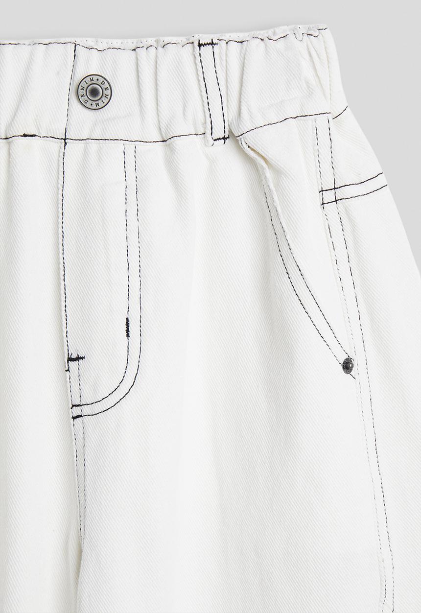 Pop Candy - Barrel leg jeans - white