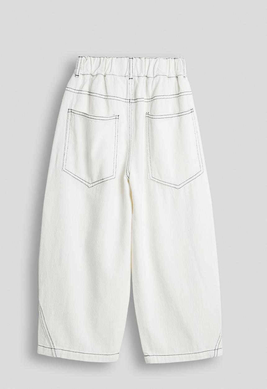 Pop Candy - Barrel leg jeans - white