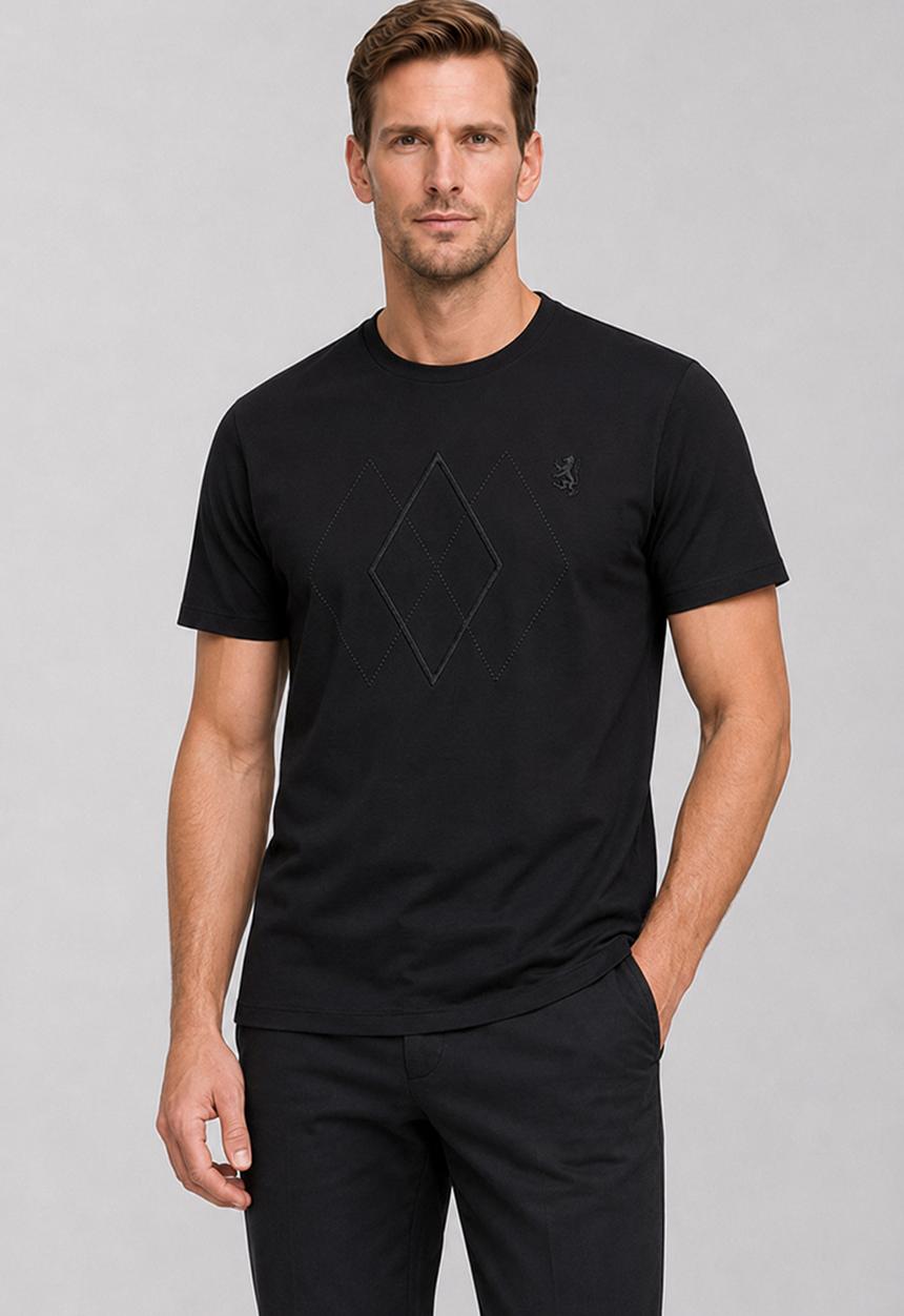 Pringle of Scotland - Pringle Benjamin Embroidery Tee - Black