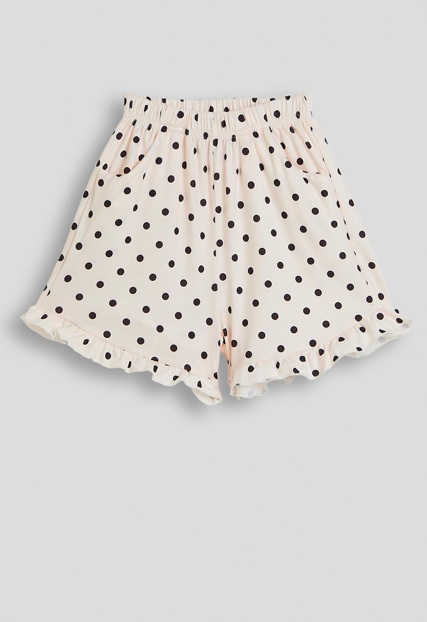 Pop Candy - Frilled hem shorts - white