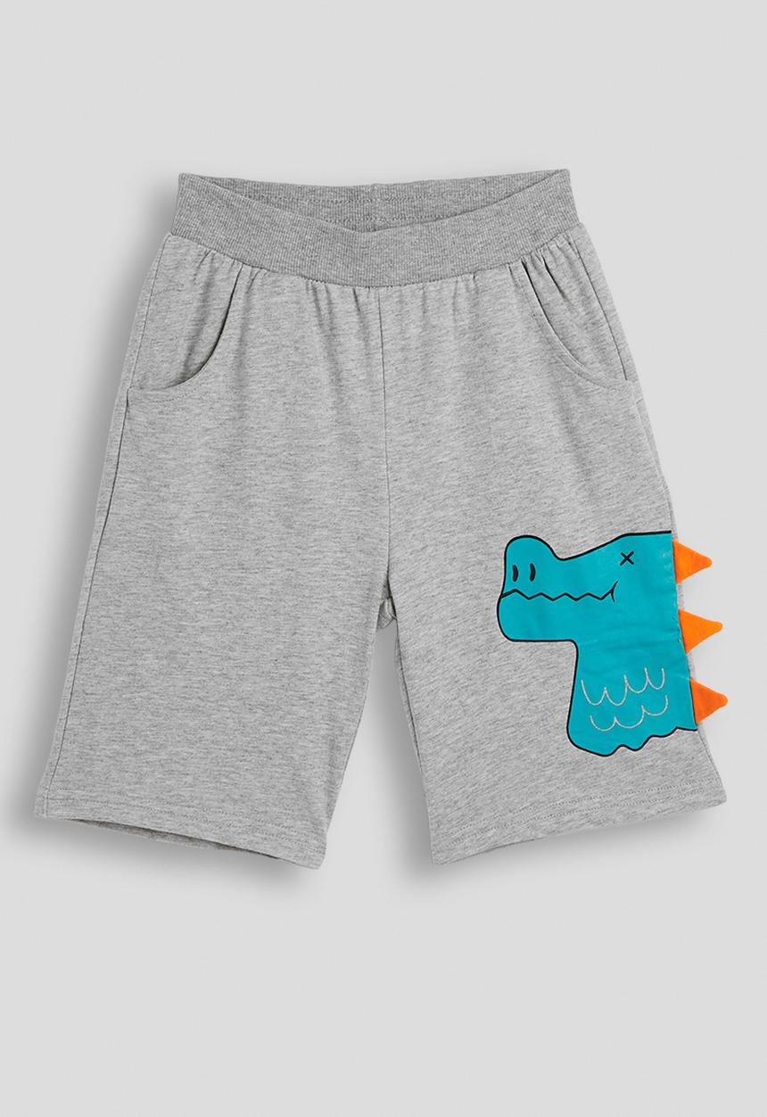 Pop Candy - Dino applique sweatshorts - grey