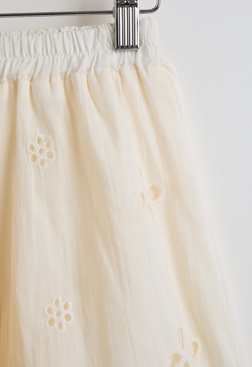 Pop Candy - Cutaway blouse with anglaise pants - yellow/cream