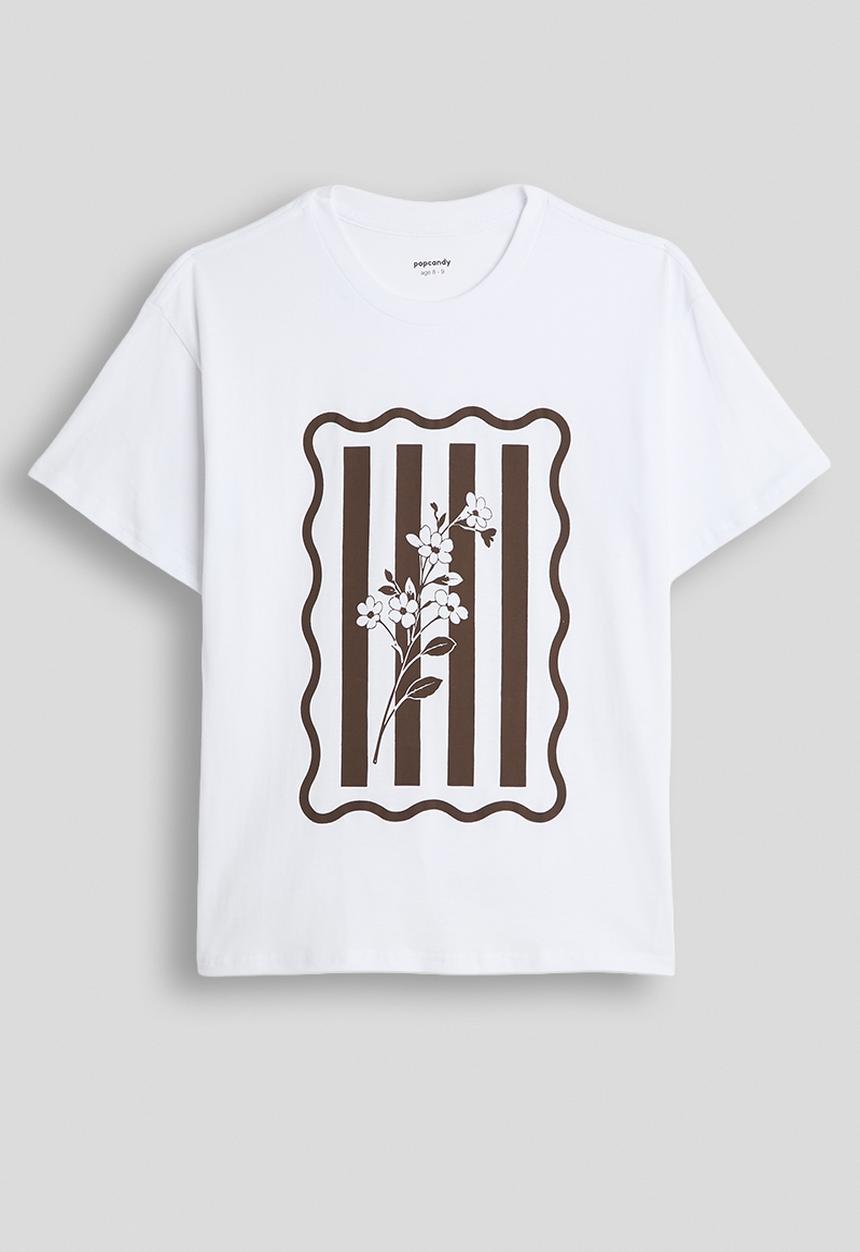 Pop Candy - Drop shoulder tee - white