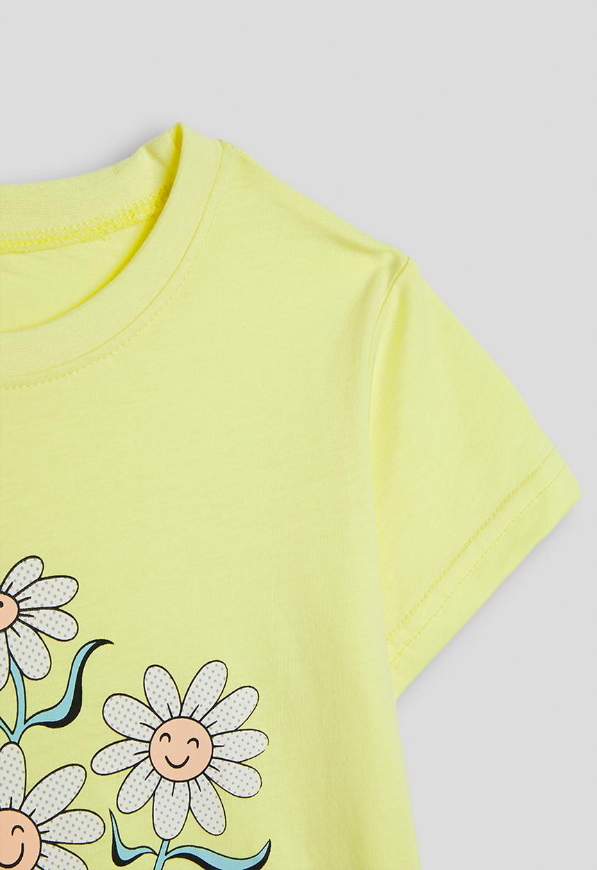Pop Candy - Graphic and slogan tee - yellow