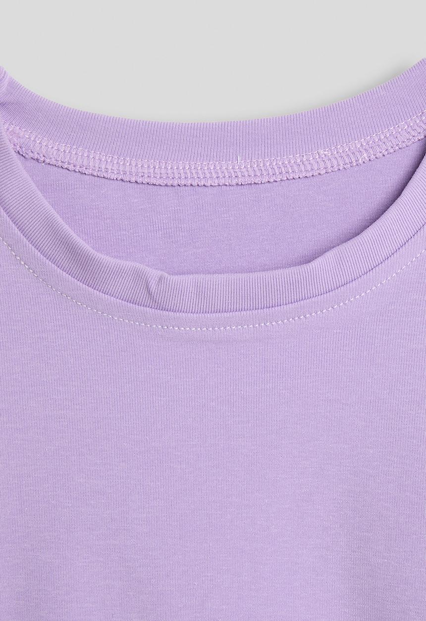 Pop Candy - Side ruched tee - light purple