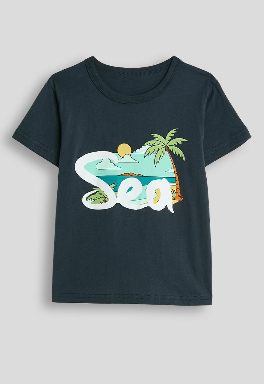 Pop Candy - Sea slogan tee - navy