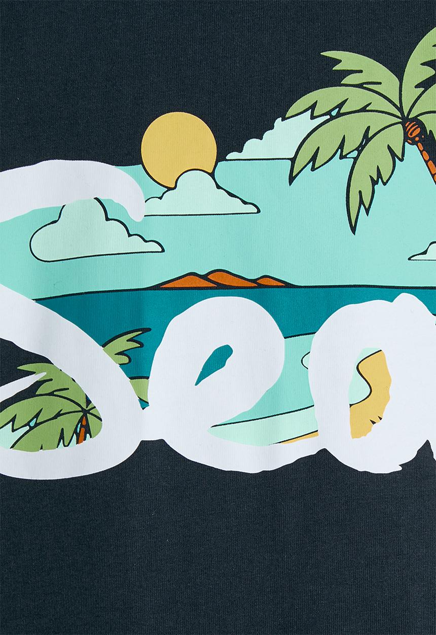 Pop Candy - Sea slogan tee - navy