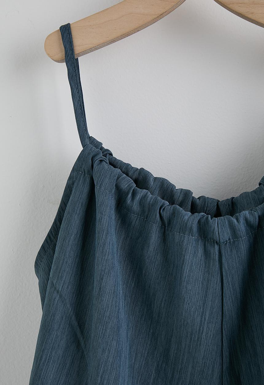 Pop Candy - Flared tank top & extra wide leg pants - blue