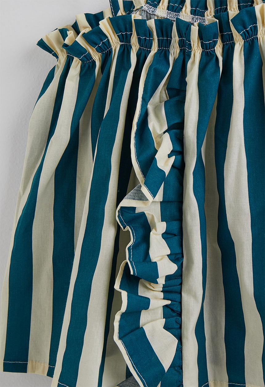 Pop Candy - Flared camisole top with wide leg pants - blue stripes