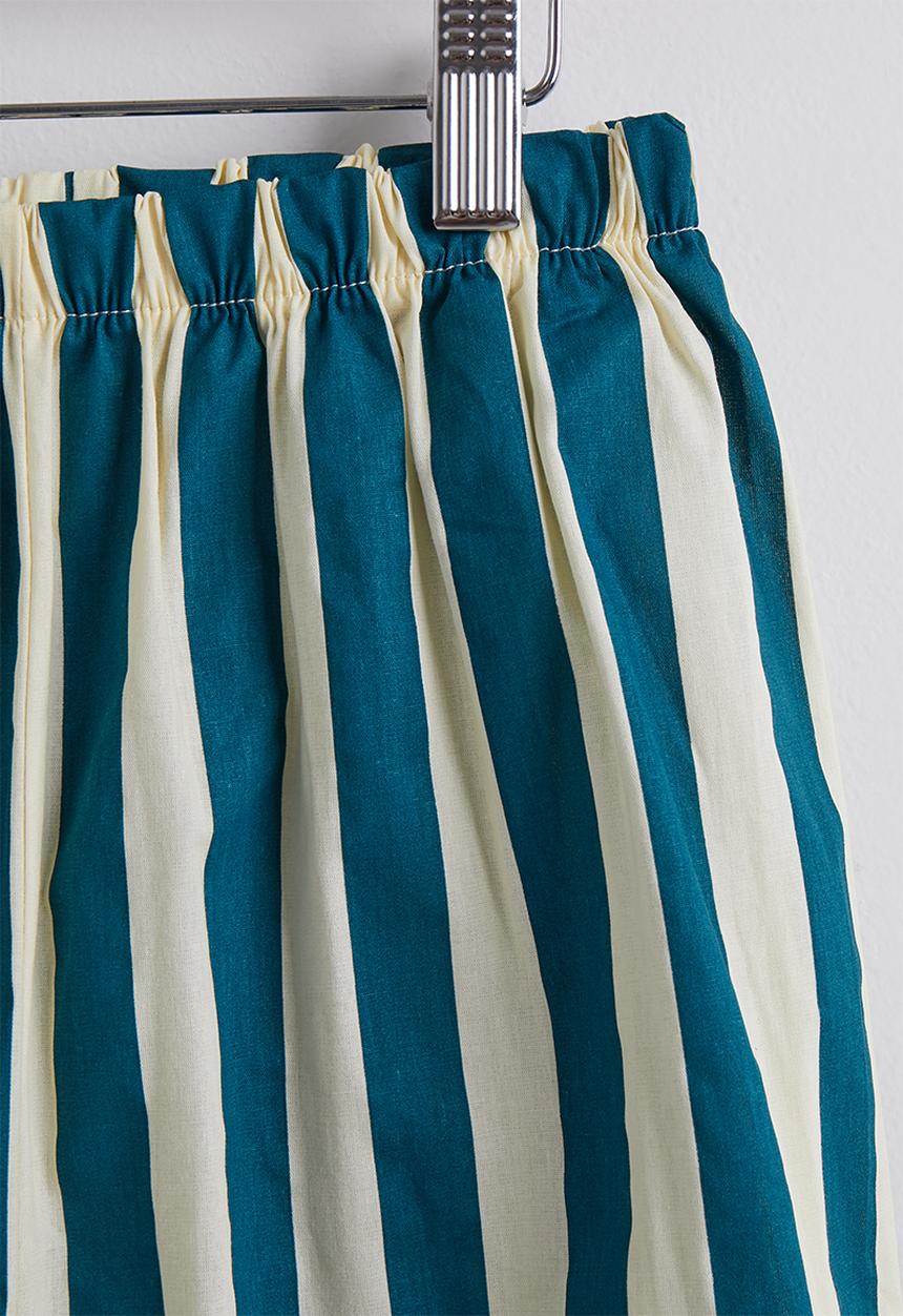 Pop Candy - Flared camisole top with wide leg pants - blue stripes