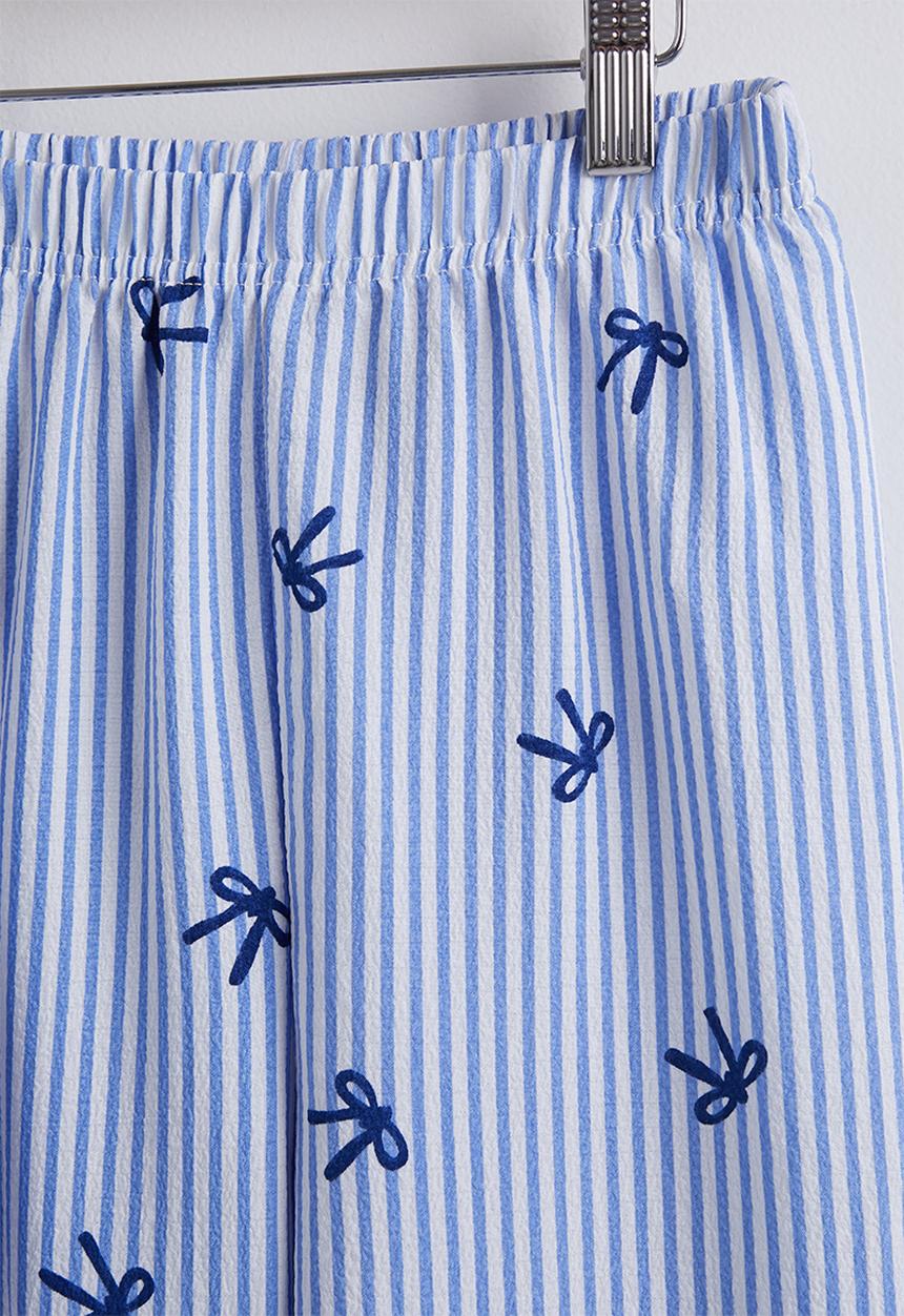 Pop Candy - Frilled peplum top & pants - light blue