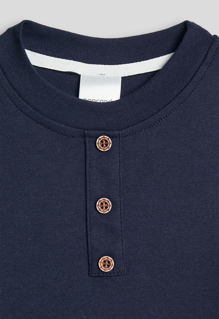 Pop Candy - Henley-style tee - navy