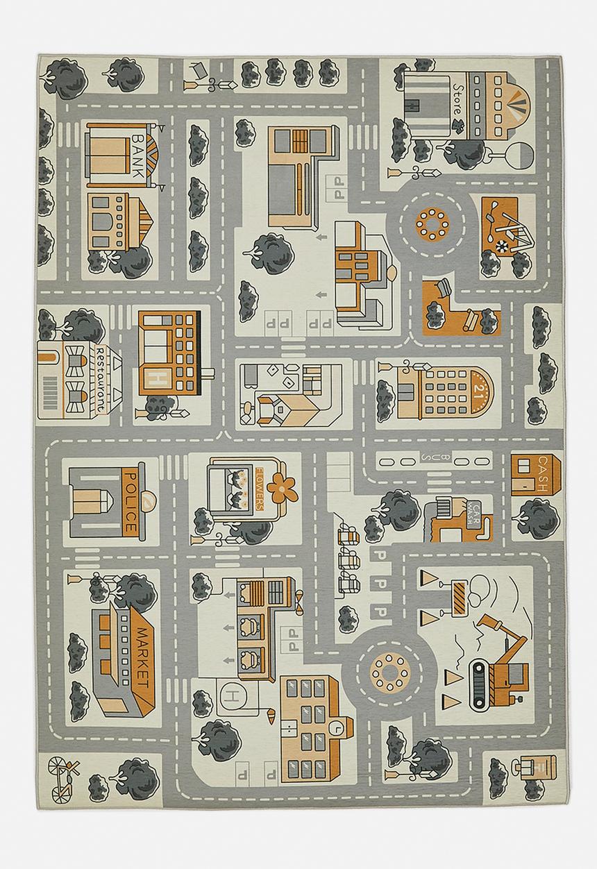 Fotakis - Roaming roads poly rug - grey