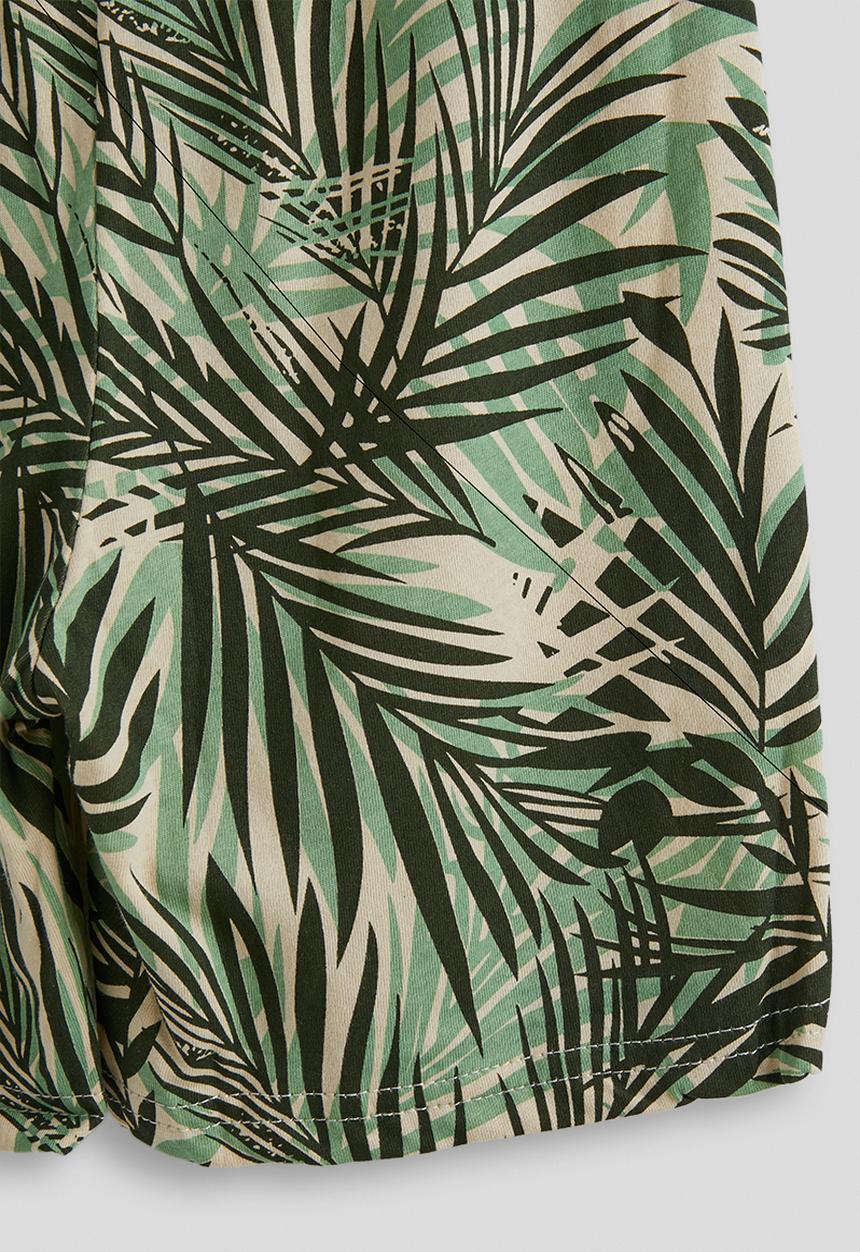Pop Candy - Graphic tee and palm tree shorts - white/multi