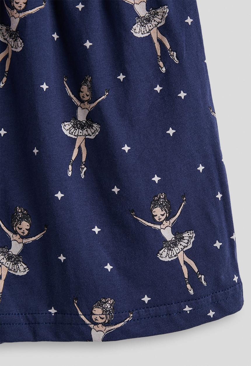 Pop Candy - Graphic tee and shorts pj set - purple/navy