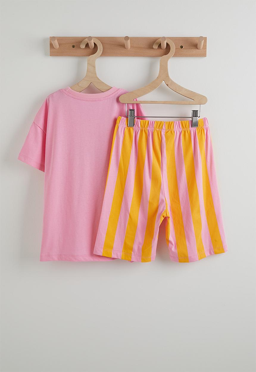 Pop Candy - Graphic tee with shorts - pink & orange