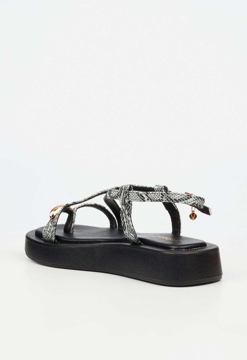 Viabeach - Coconut 23 gold trim thick sandal - snake