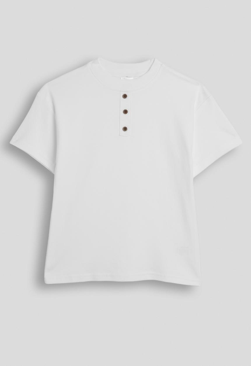 Pop Candy - Henley-style tee - white