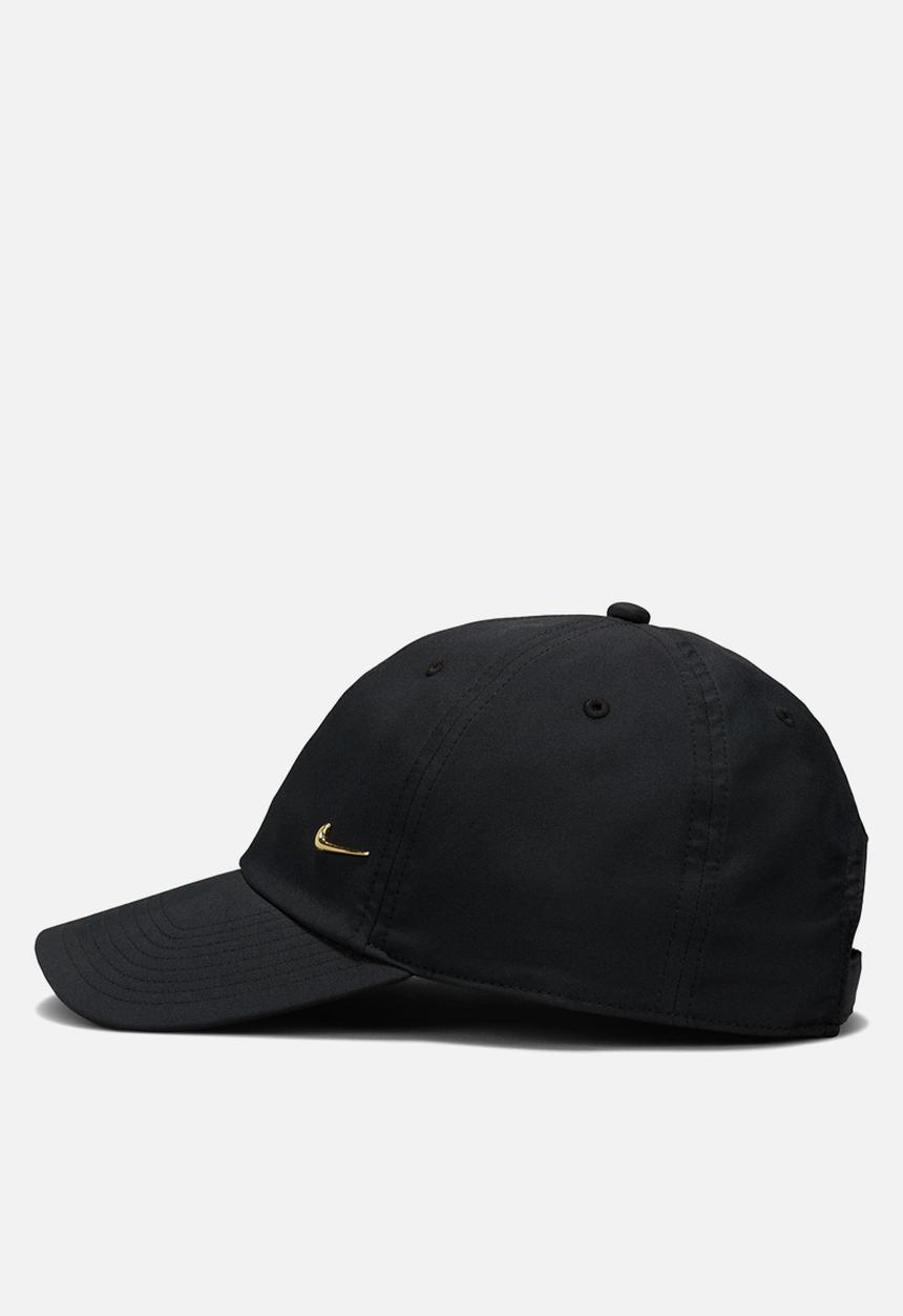 Nike - Nike Dri-Fit Clubunstructured Metal Swoosh Cap - Black/Metallic Gold