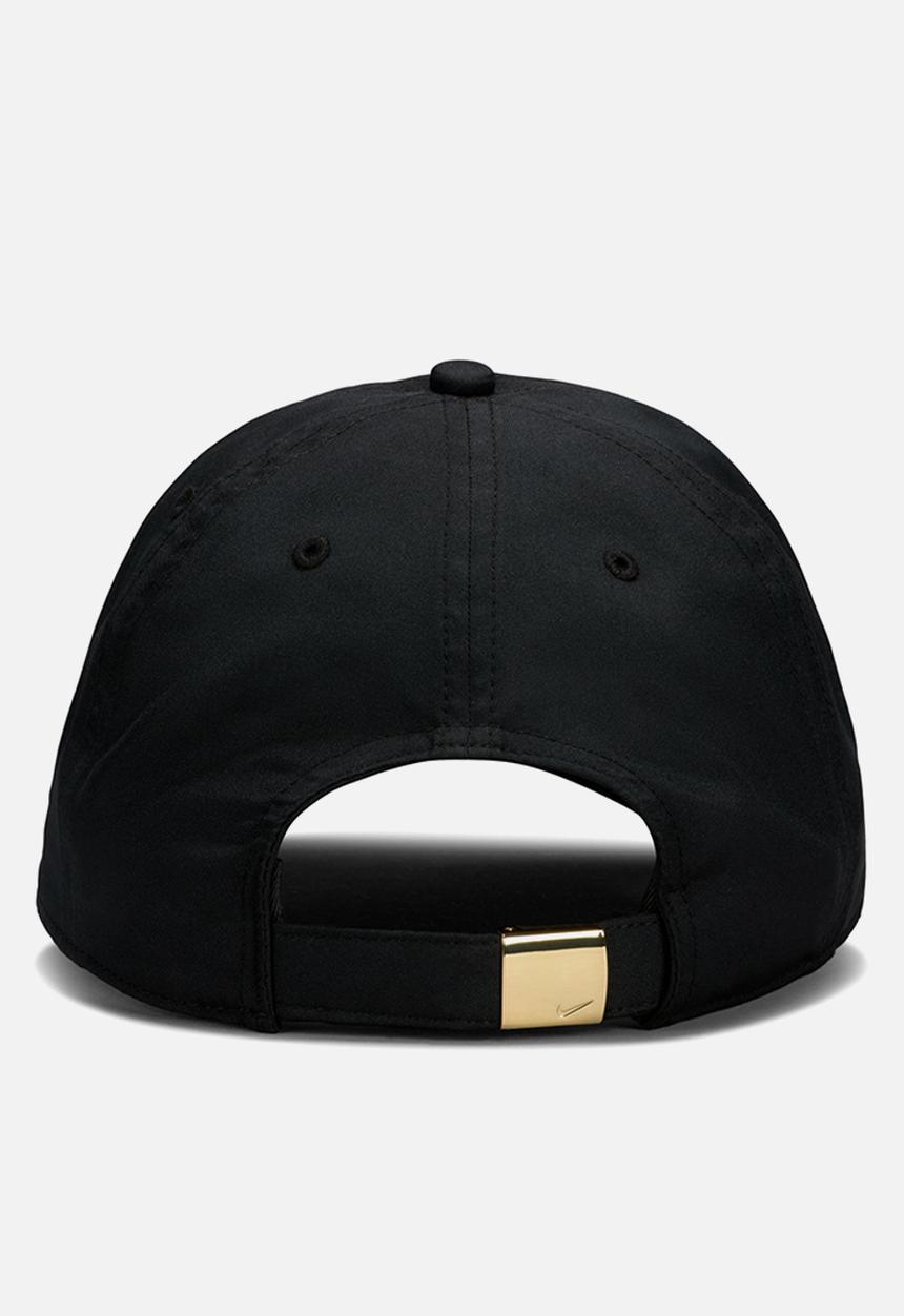 Nike - Nike Dri-Fit Clubunstructured Metal Swoosh Cap - Black/Metallic Gold