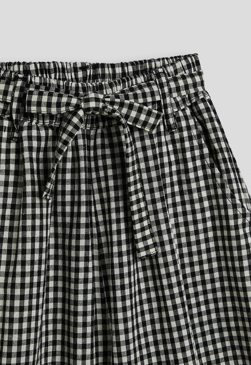 Pop Candy - Extra wide leg pants - black stripes