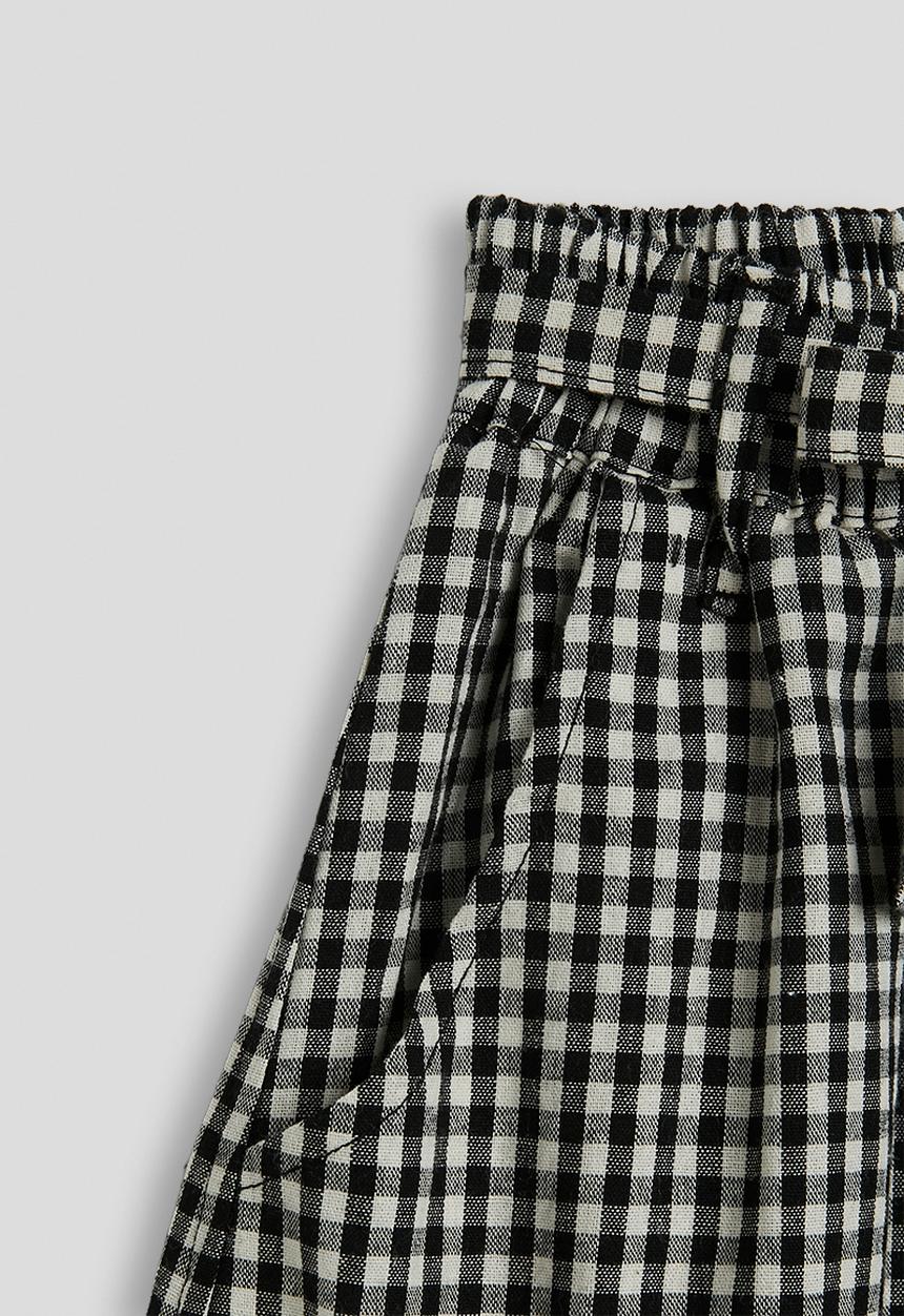Pop Candy - Extra wide leg pants - black stripes