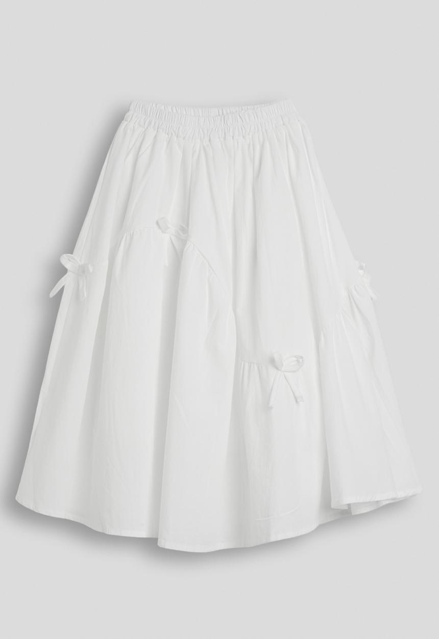 Pop Candy - Layered maxi skirt - white