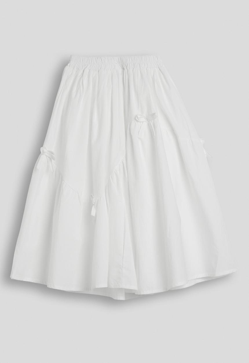 Pop Candy - Layered maxi skirt - white