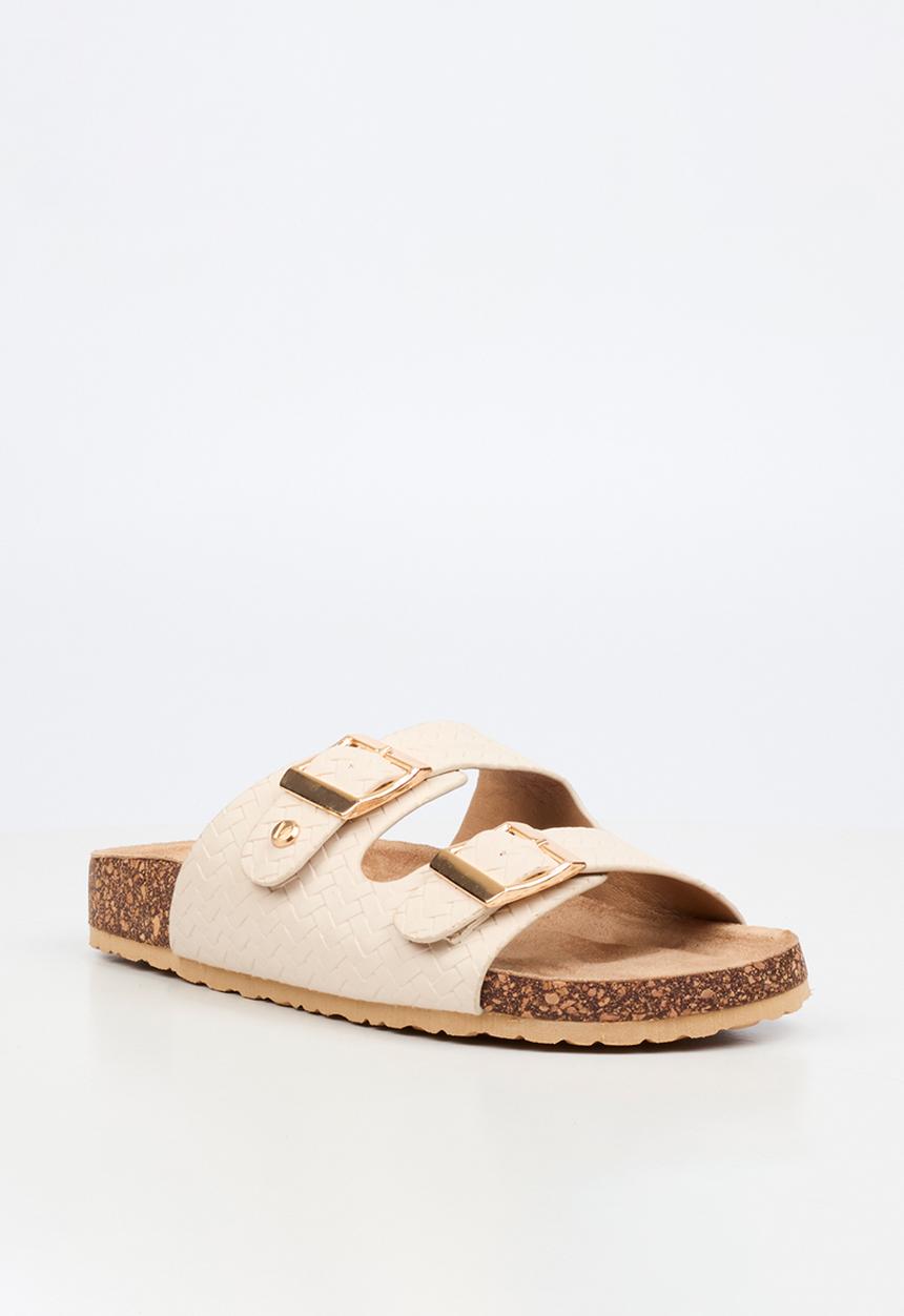 Viabeach - Qork 16 double buckle cork sandal - natural