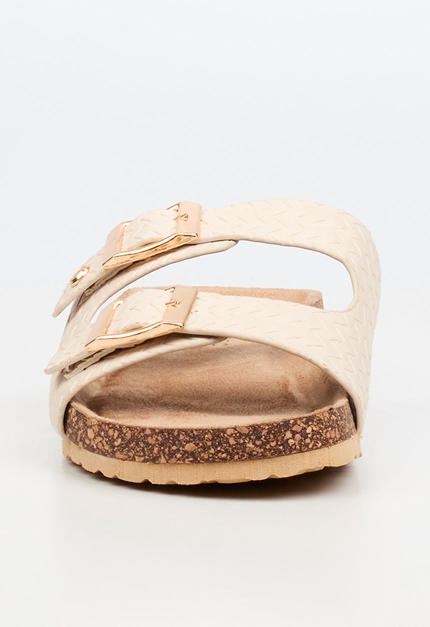 Viabeach - Qork 16 double buckle cork sandal - natural