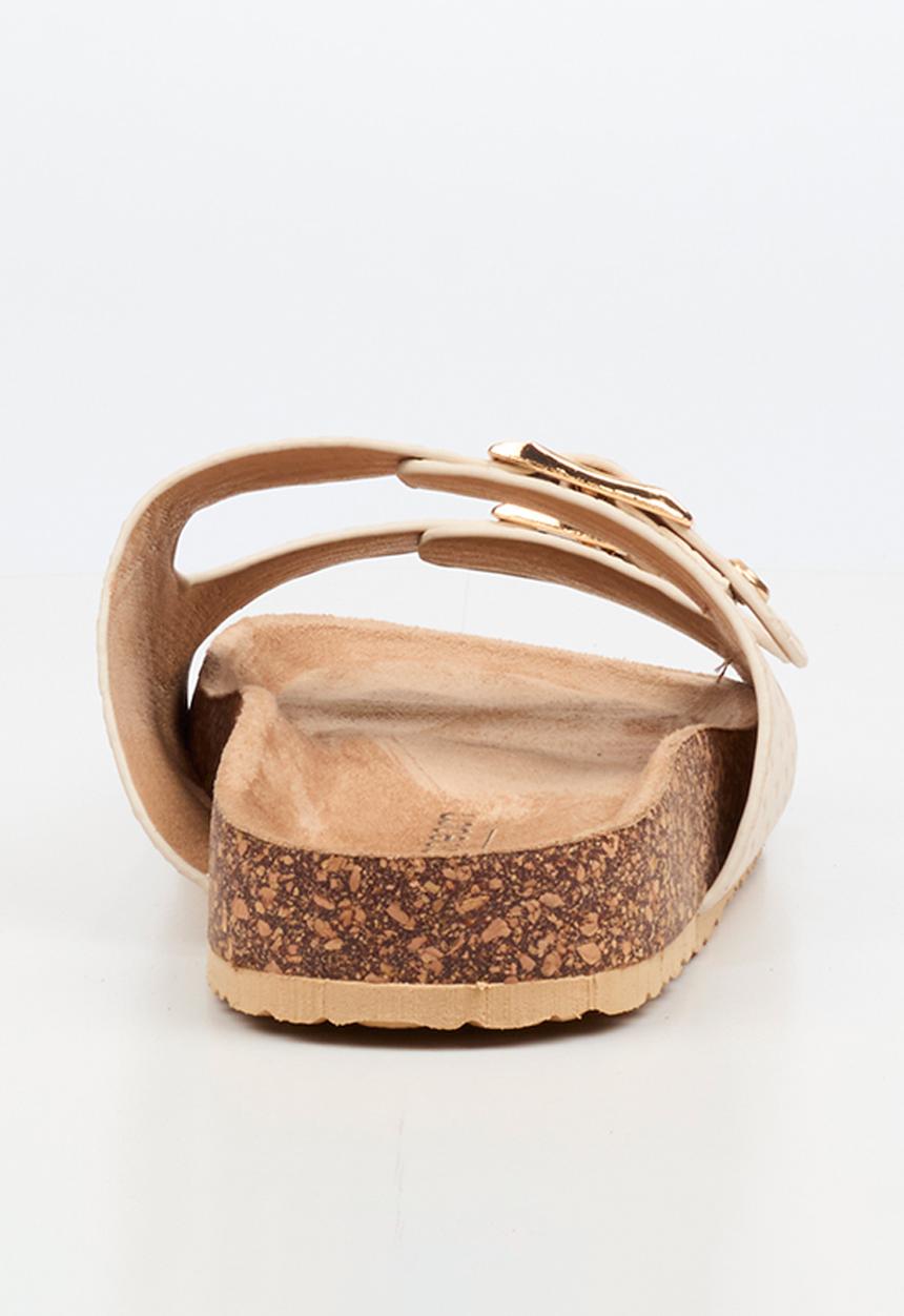 Viabeach - Qork 16 double buckle cork sandal - natural