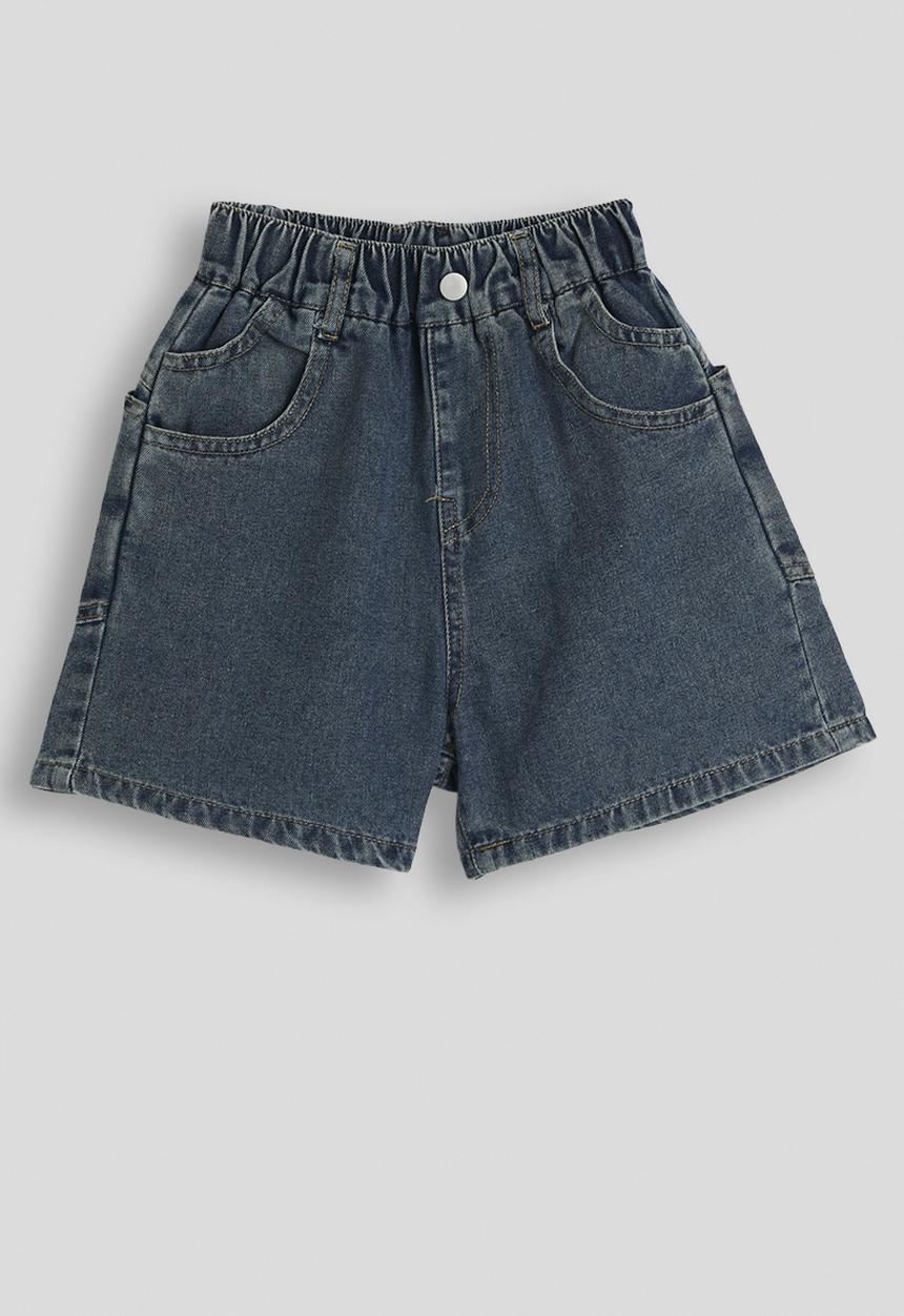 Pop Candy - Flared denim shorts - blue