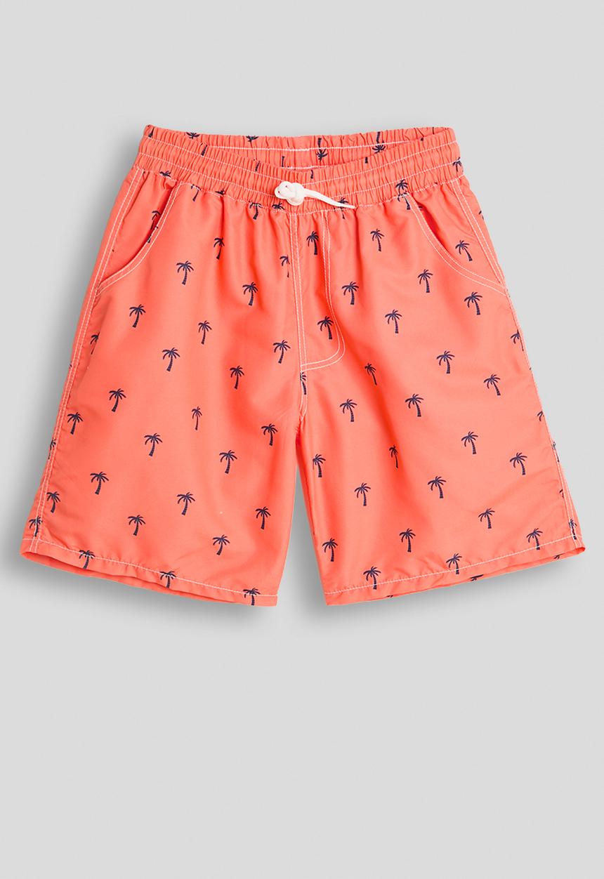 Pop Candy - Palm tree aop boardshorts - dark peach