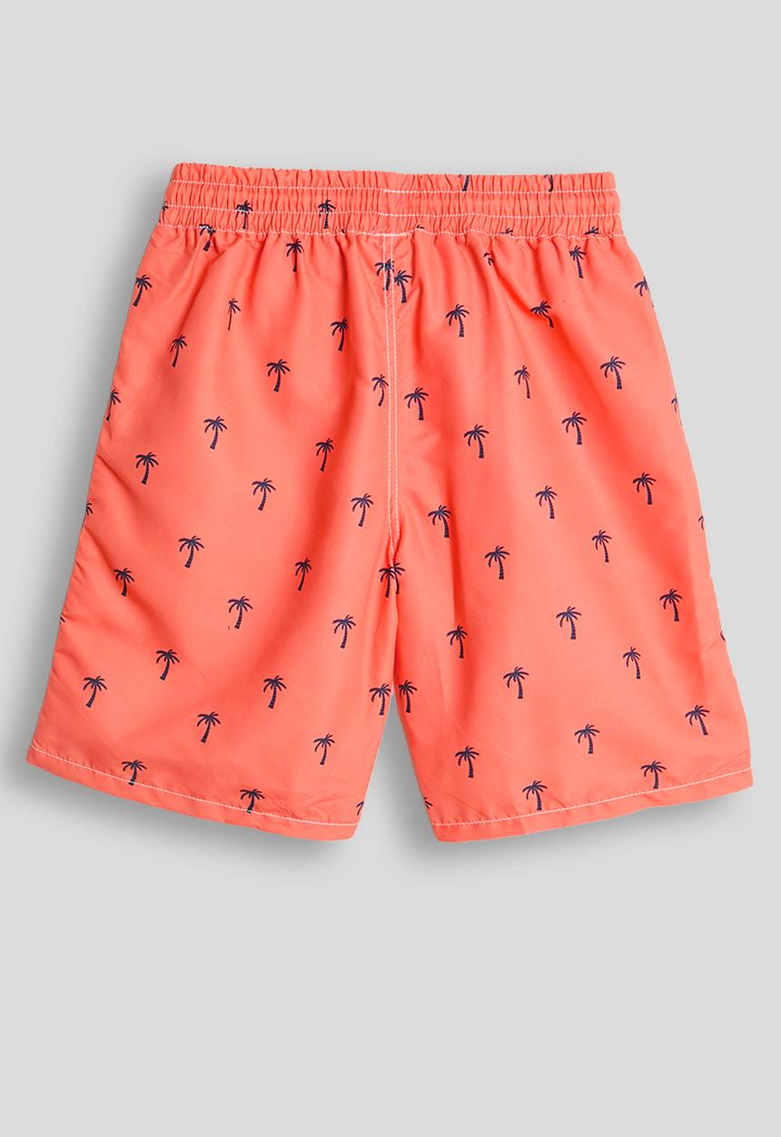 Pop Candy - Palm tree aop boardshorts - dark peach