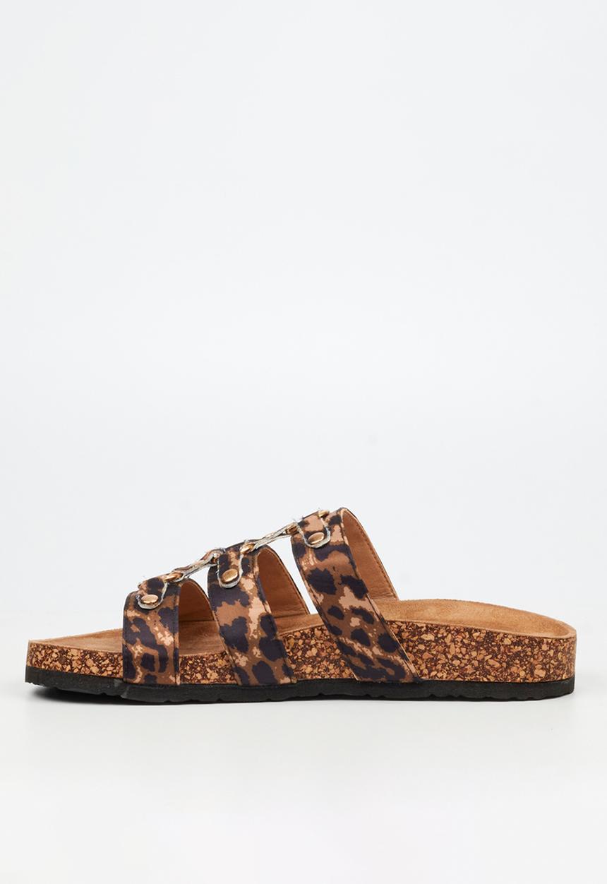 Viabeach - Qork 18 triple strap cork sandal - leopard