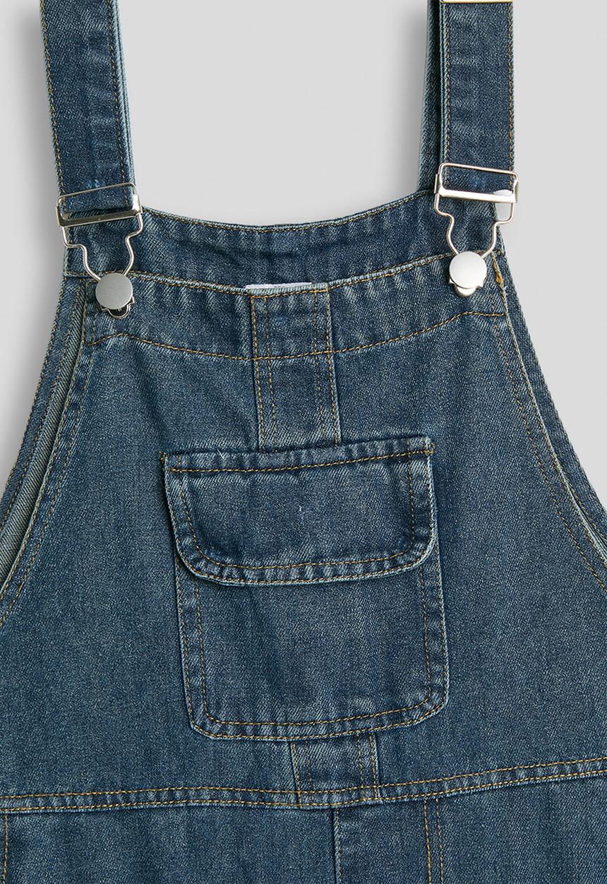 Pop Candy - Denim dungarees with rhinestones - blue