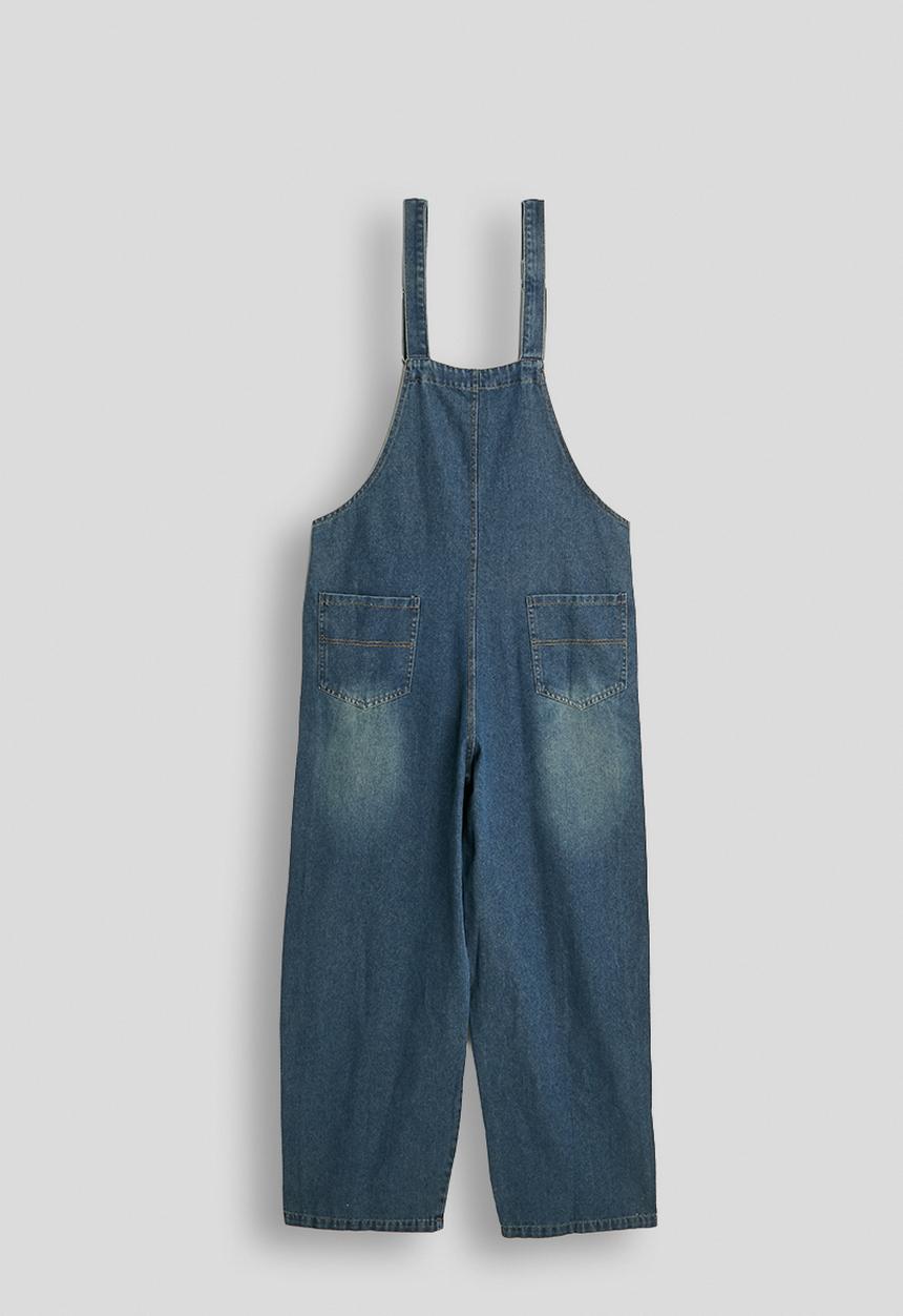 Pop Candy - Denim dungarees with rhinestones - blue