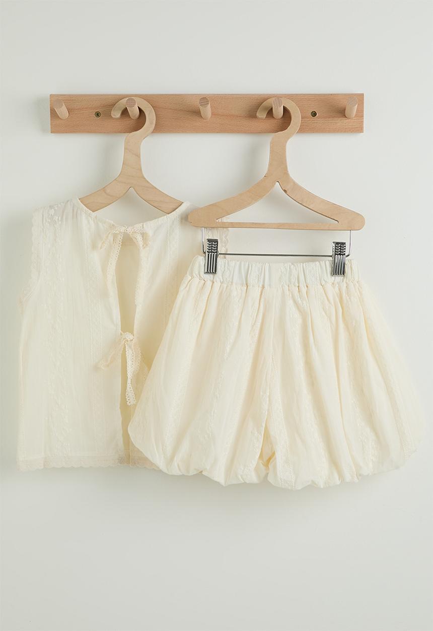Pop Candy - Blouse and shorts - pale yellow