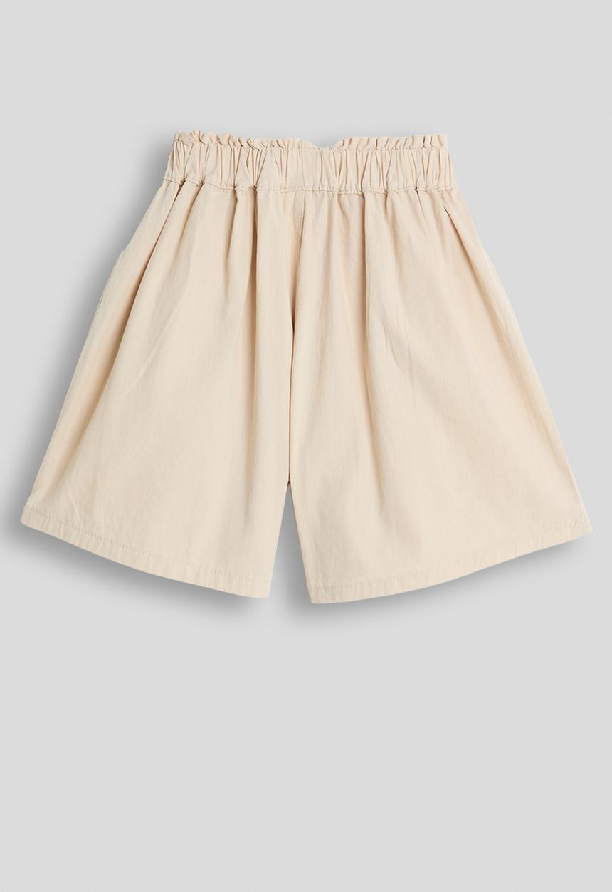 Pop Candy - Paperbag waist shorts - beige