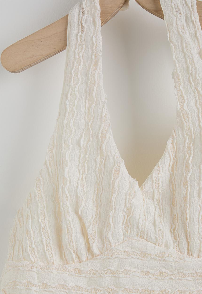 Pop Candy - Halter top & skirt - cream 