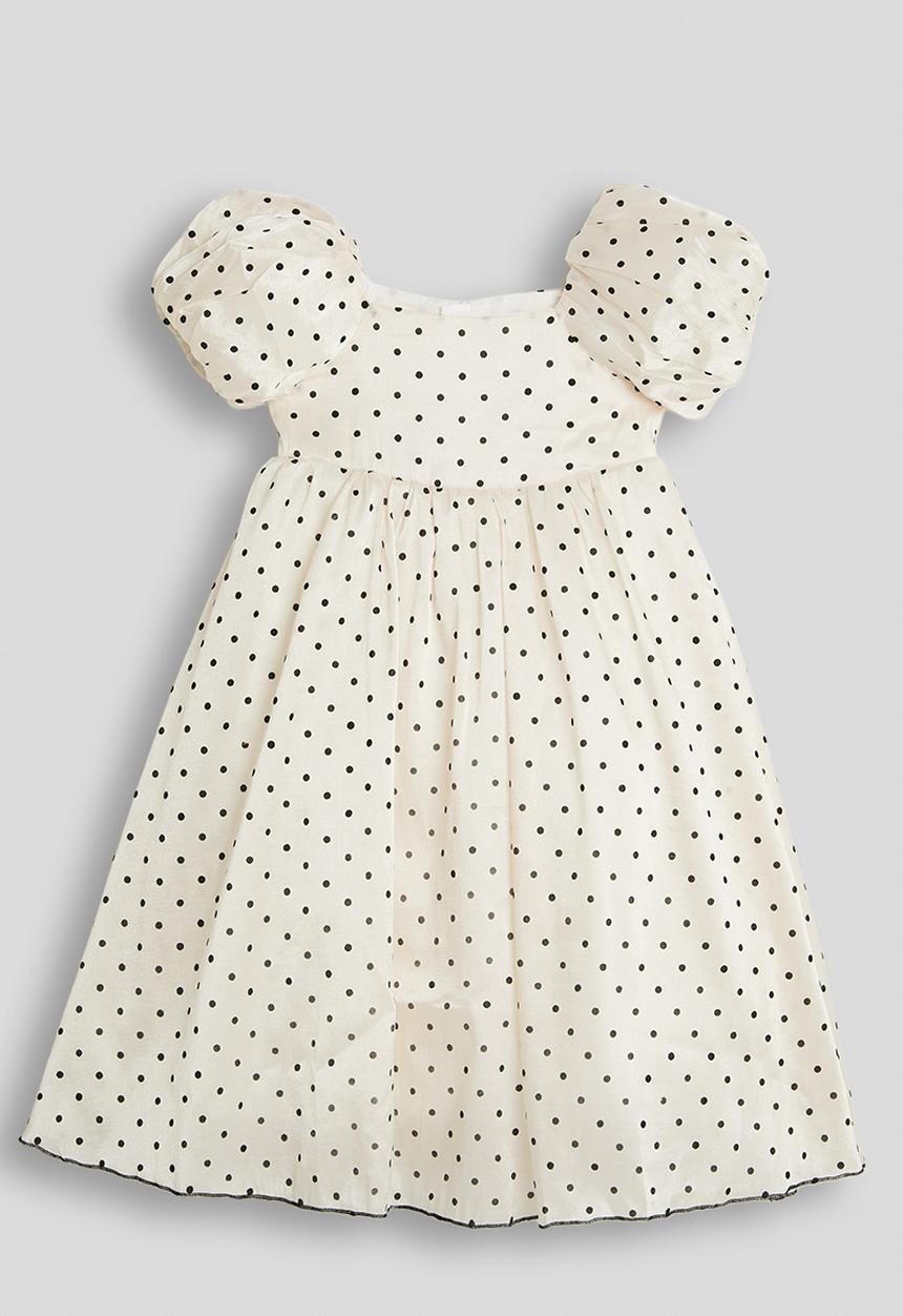 Pop Candy - Puff sleeve empire dress - off white